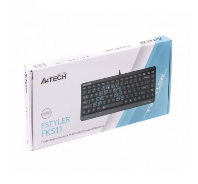 Клавіатура A4Tech FKS11 USB Grey