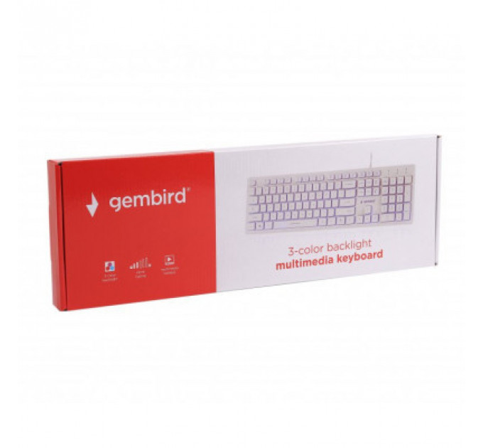 Клавіатура Gembird KB-UML3-01-W-UA USB White (KB-UML3-01-W-UA)