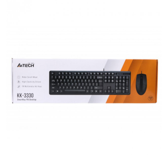 Комплект A4Tech KK-3330 USB Black (KK-3330 Black)