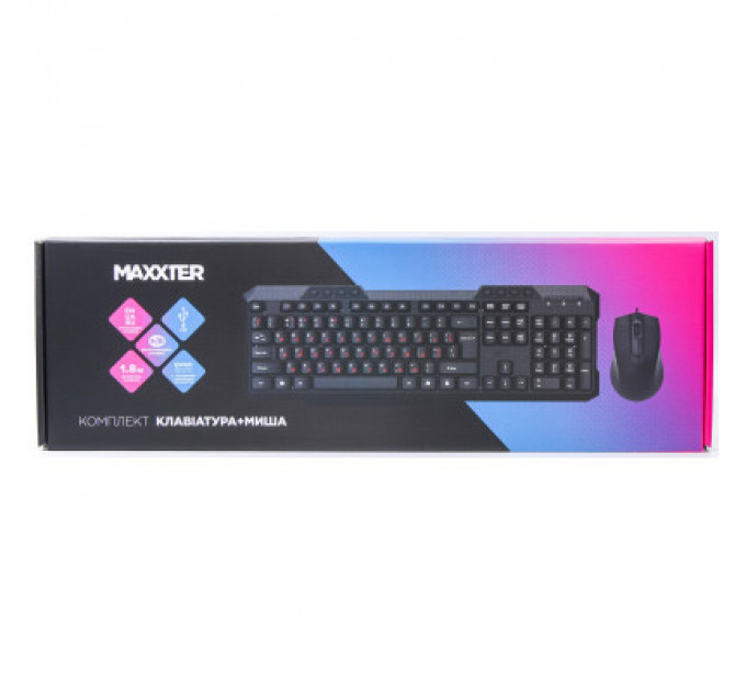 Комплект Maxxter KMS-CM-02-UA USB Black (KMS-CM-02-UA)