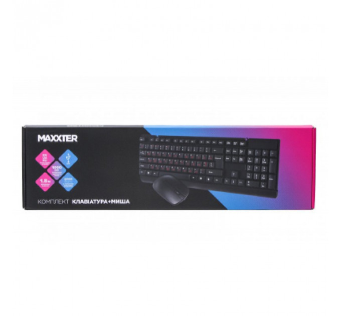Комплект Maxxter KMS-CM-01-UA USB Black (KMS-CM-01-UA)