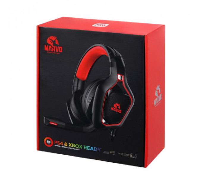 Навушники Marvo HG8960 Pro Red-LED Black/Red (HG8960)