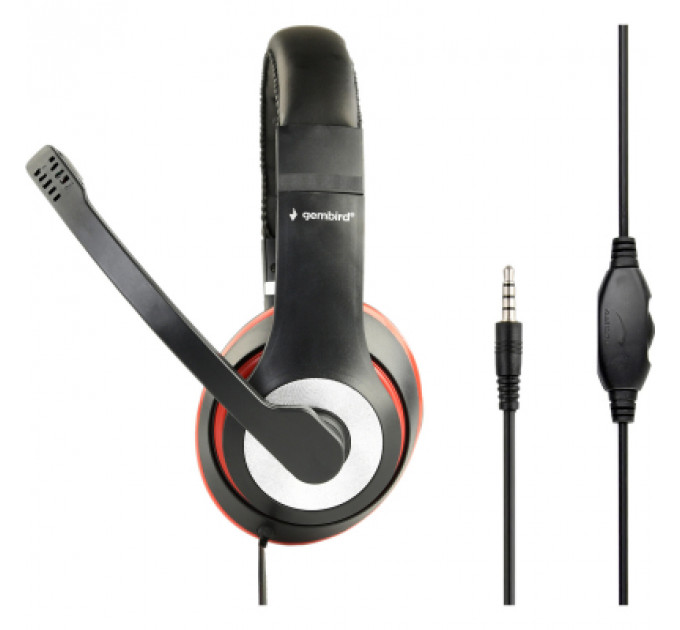 Навушники Gembird MHS-03-BKRD Black/Red (MHS-03-BKRD)