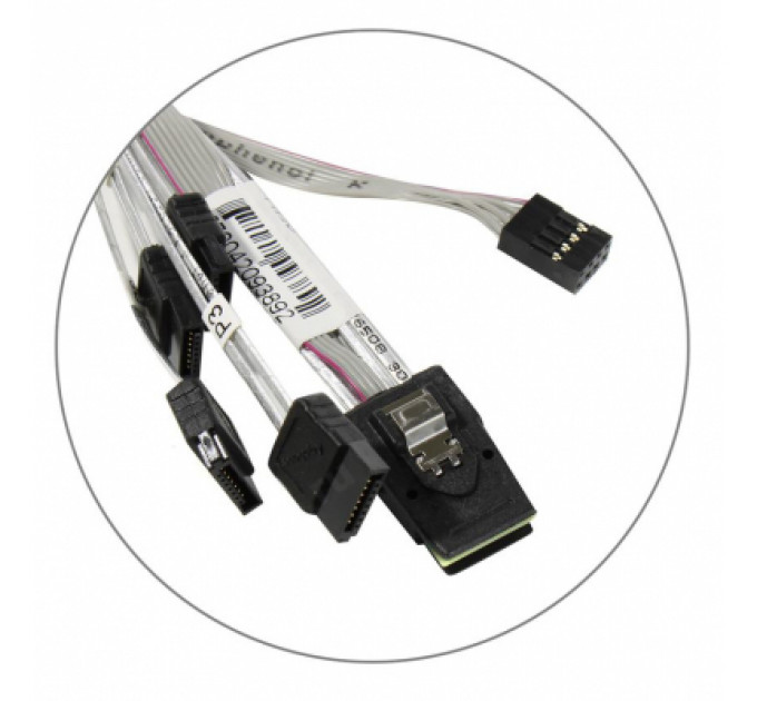 Кабель для передачі даних MiniSAS SFF-8087 to 4xSATA 76/66/54/45 cm Supermicro (CBL-0343L-01)