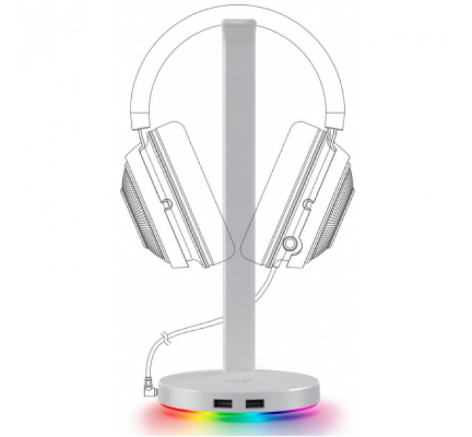 Підставка для гарнітури Razer Base Station V2 Chroma Mercury (RC21-01510300-R3M1)