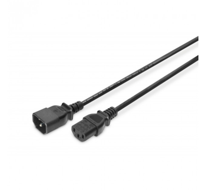 Кабель живлення C13 to C14 1.2m Digitus (AK-440201-012-S)