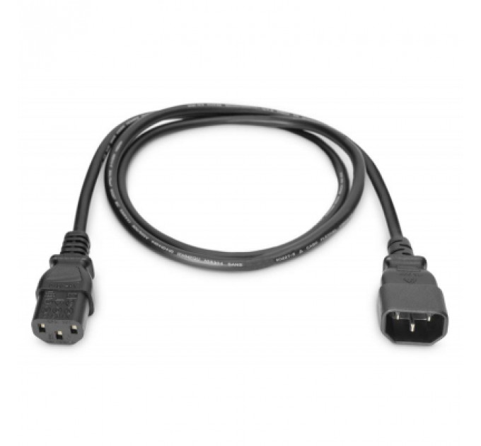 Кабель живлення C13 to C14 1.2m Digitus (AK-440201-012-S)