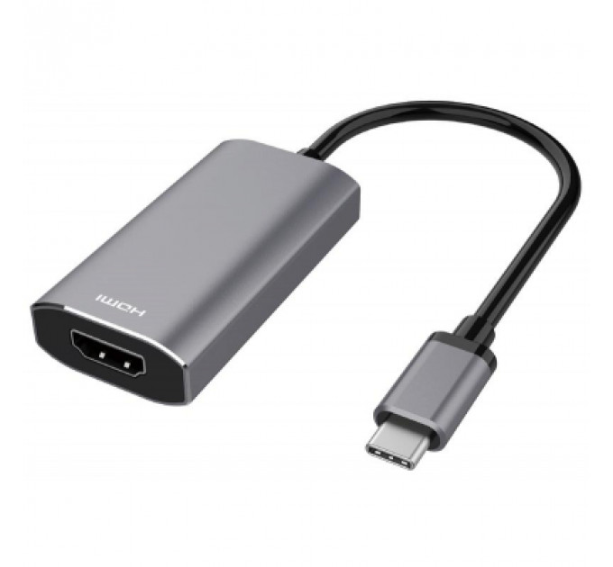 Перехідник USB-C to HDMI 2.1, 0.21m, space grey 2E (2E-W1409)