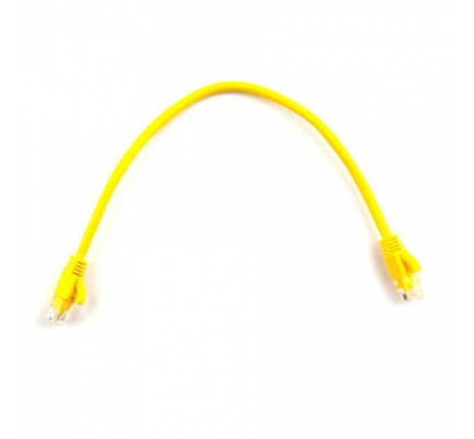 Патч-корд 0.3м, RJ-45, Cat.5e, CU, мідь, жовтий Ritar (PCR-CU/0.3Yw / 04268)