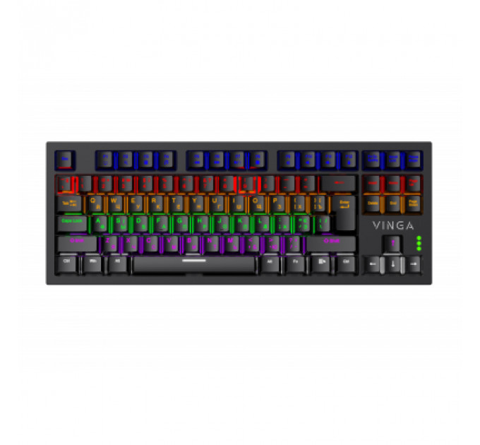 Клавіатура Vinga KBGM-110 87 key LED Blue Switch USB Black (KBGM-110 Black)