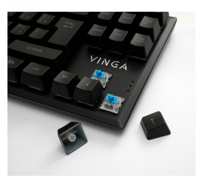 Клавіатура Vinga KBGM-110 87 key LED Blue Switch USB Black (KBGM-110 Black)