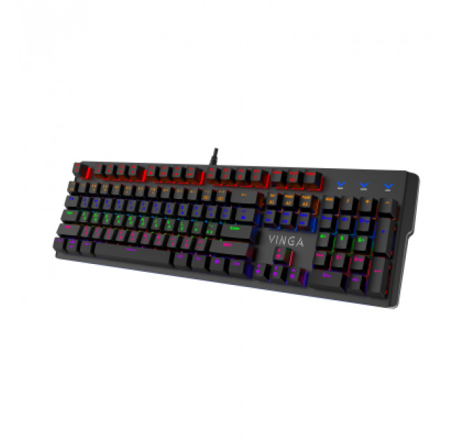 Клавіатура Vinga KBGM160 LED Outemu Blue USB Black (KBGM160 Black)