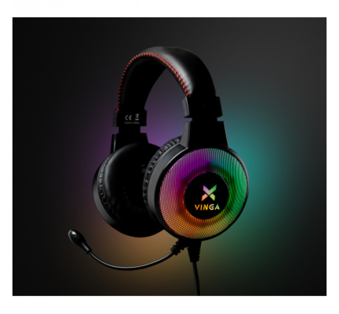 Навушники Vinga HSCU-100 Gaming LED Black (HSCU-100)