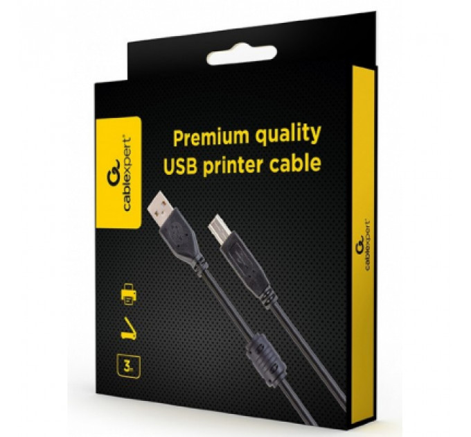 Кабель для принтера USB 2.0 AM/BM 3.0m ferrite Cablexpert (CCFB-USB2-AMBM-3M)