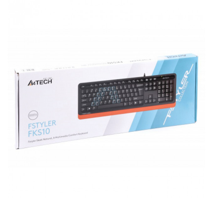 Клавіатура A4Tech FKS10 USB Orange