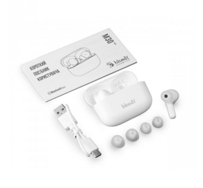 Навушники A4Tech Bloody M30 White