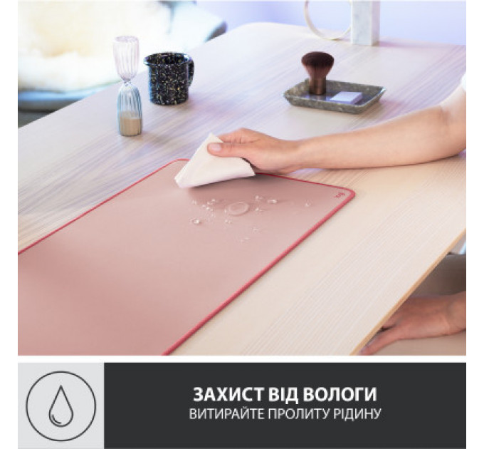 Килимок для мишки Logitech Desk Mat Studio Series Darker Rose (956-000053)