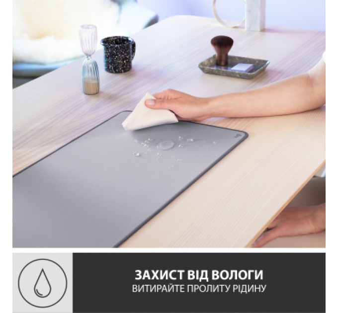 Килимок для мишки Logitech Desk Mat Studio Series Mid Grey (956-000052)