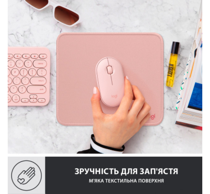 Килимок для мишки Logitech Mouse Pad Studio Series Darker Rose (956-000050)