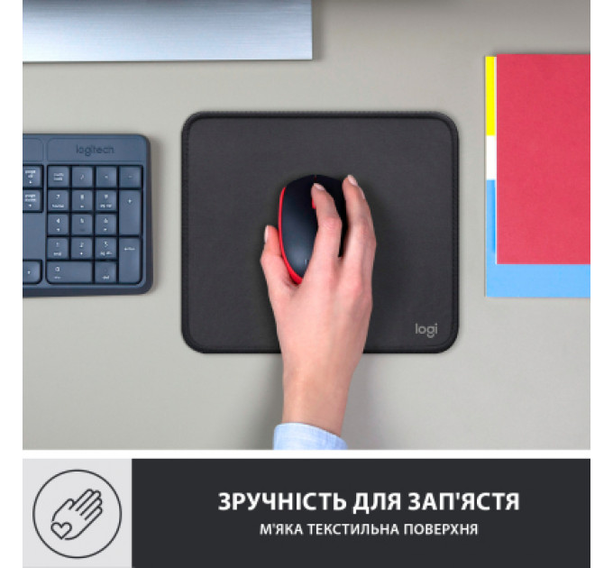 Килимок для мишки Logitech Mouse Pad Studio Series Graphite (956-000049)