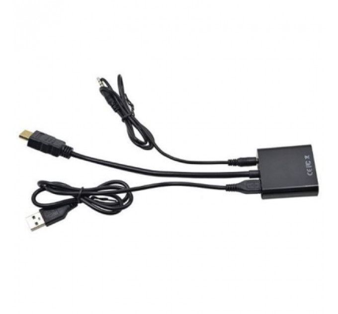 Перехідник ST-Lab HDMI male to VGA F (з кабелями аудіо і живлення від USB) (U-990)