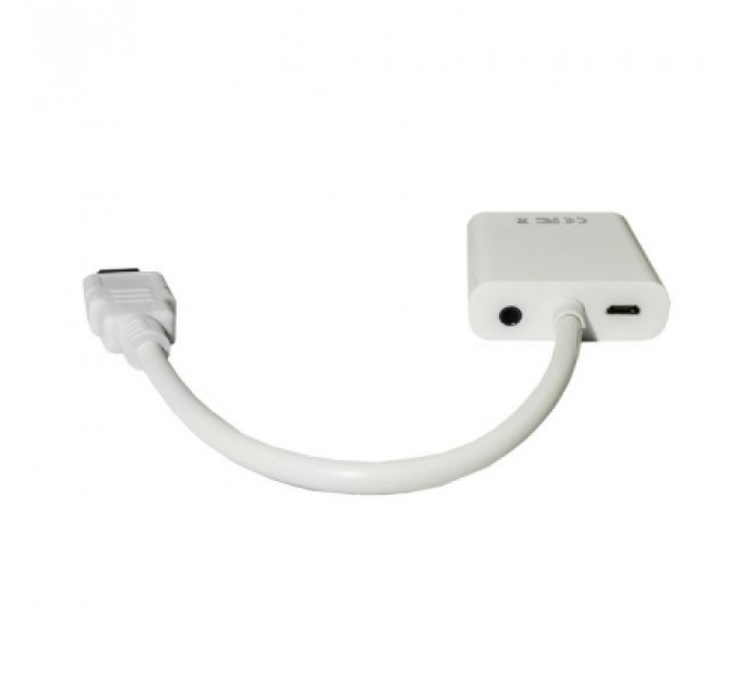 Перехідник HDMI M to VGA F (з кабелями аудіо і живлення від USB) ST-Lab (U-990 white)