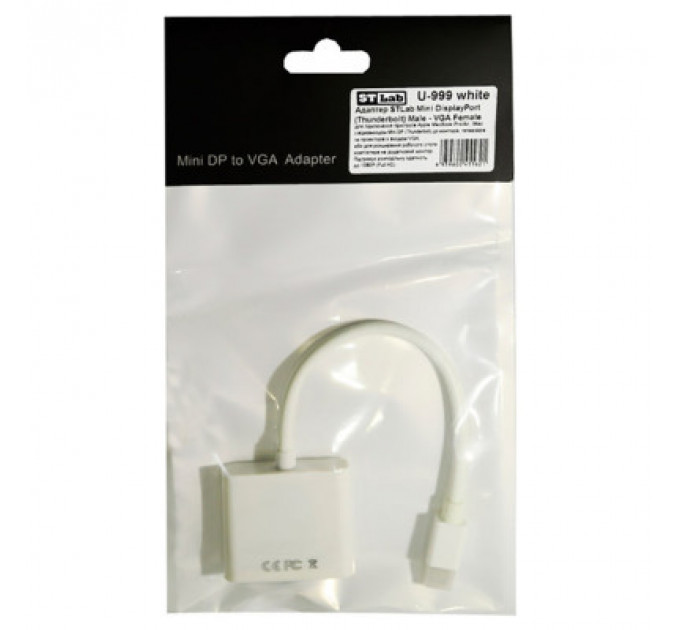 Перехідник ST-Lab Mini DisplayPort (Thunderbolt) Male - VGA Female, 1080P (U-999 white)
