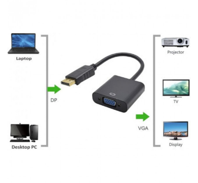 Перехідник ST-Lab DisplayPort Male - VGA Female, 1080P (U-997)
