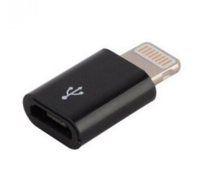 Перехідник Lightning to Micro USB Lapara (LA-Lightning-MicroUSB-adaptor black)