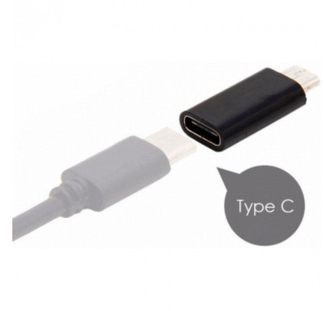 Перехідник Lapara Micro USB Male to USB 3.1 Type-C Female black (LA-MaleMicroUSB-TypeC-Female black)