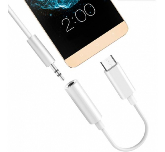 Перехідник Lapara USB Type-C Male - Audio AUX mini jack 3,5 mm Female (LA-Type-C-Audio-3.5mm white)