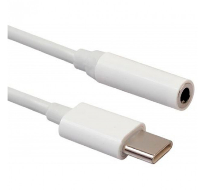 Перехідник Lapara USB Type-C Male - Audio AUX mini jack 3,5 mm Female (LA-Type-C-Audio-3.5mm white)