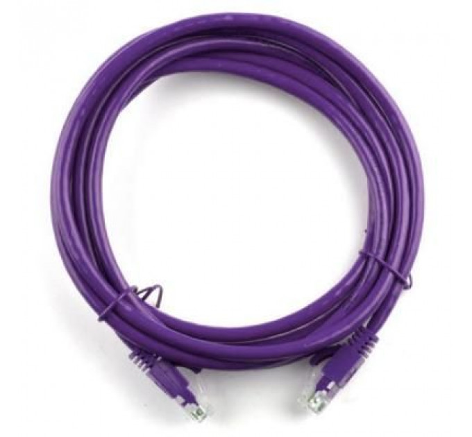 Патч-корд 1.5м, RJ-45, Cat.5e, CU, мідь, фіолетовий Ritar (PCR-CU/1.5Pe / 04274)