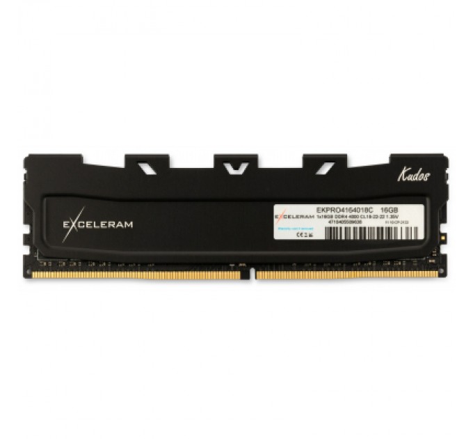 eXceleram Модуль пам'яті для комп'ютера DDR4 16GB 4000 MHz Black Kudos PRO eXceleram (EKPRO4164018C)