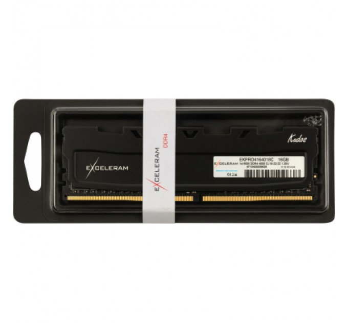 eXceleram Модуль пам'яті для комп'ютера DDR4 16GB 4000 MHz Black Kudos PRO eXceleram (EKPRO4164018C)