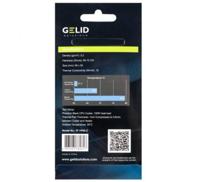 Термопрокладка Gelid Solutions GP-Ultimate Thermal Pad 90x50x1.5 mm, 2 шт (TP-VP04-C)