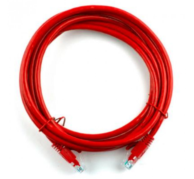 Патч-корд 10м, RJ-45, Cat.5e, CU, мідь, червоний Ritar (PCR-CU/10Rd / 04294)