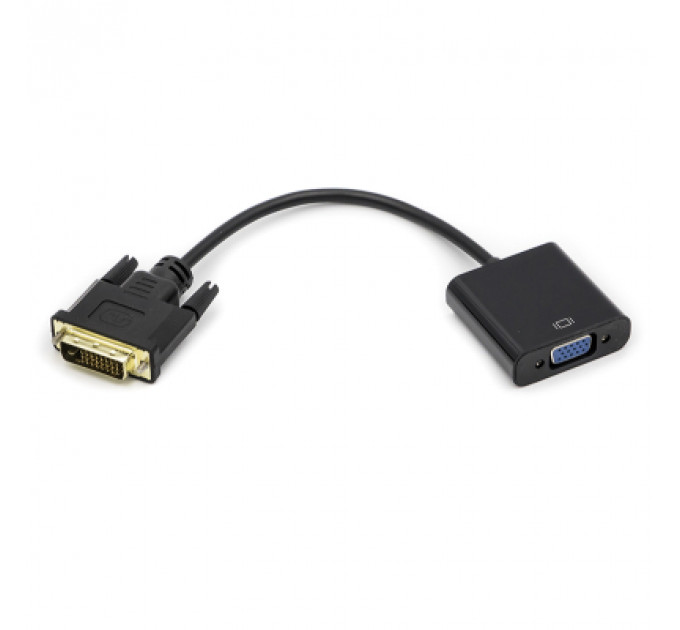 Перехідник DVI-D Dual Link (M) to VGA (F) 0.15m PowerPlant (CA911141)