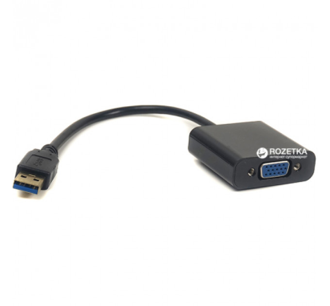 Перехідник USB 3.0 M to VGA F PowerPlant (CA910380)