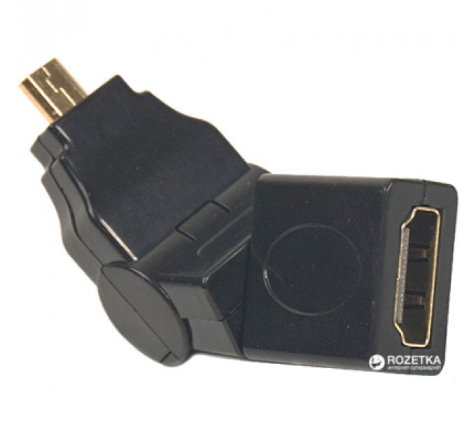 Перехідник HDMI AF to micro HDMI AM, 360 degree PowerPlant (CA910618)