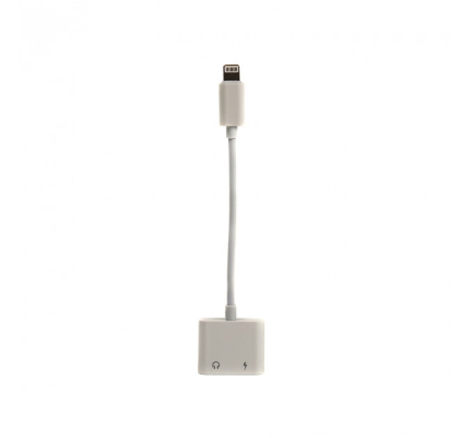 Перехідник Lightning 2in1, Audio 3.5mм to Lightning PowerPlant (CA910427)
