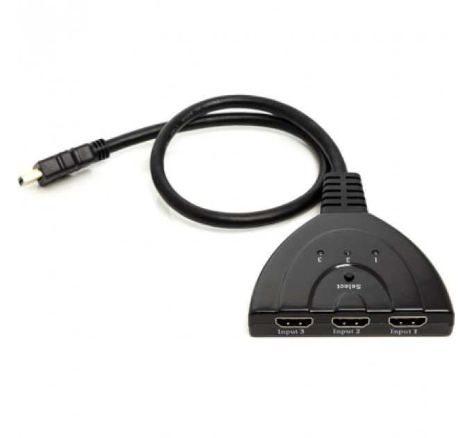 Перехідник HDMI to HDMI 3x1 PowerPlant (CA912070)
