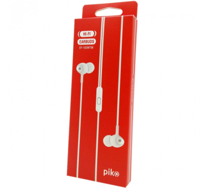 Навушники Piko EP-103WTM White (1283126477812)