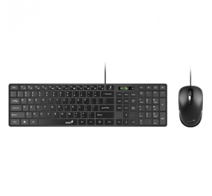 Комплект Genius C-126 SlimStar USB Black Ukr (31330007407)