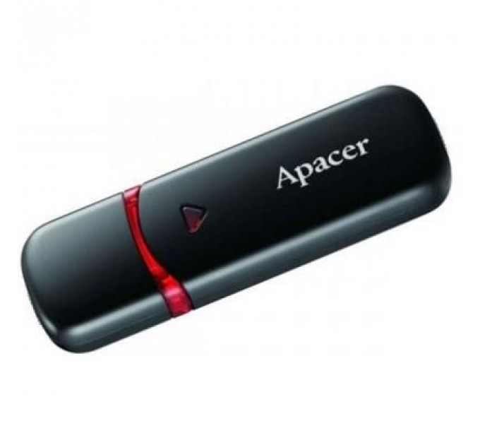 USB флеш накопичувач Apacer 64GB AH333 black USB 2.0 (AP64GAH333B-1)