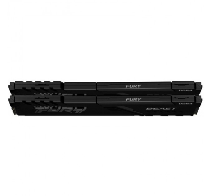 Kingston Fury (ex.HyperX) Модуль пам'яті для комп'ютера DDR4 32GB (2x16GB) 2666 MHz FURY Beast Black Kingston Fury (ex.HyperX) (KF426C16BBK2/32)