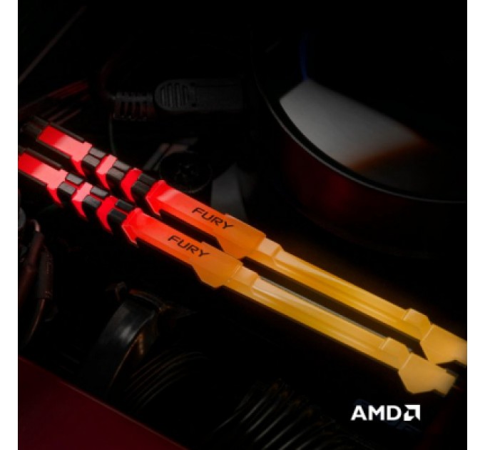 Kingston Fury (ex.HyperX) Модуль пам'яті для комп'ютера DDR4 32GB (2x16GB) 2666 MHz FURY Beast Black Kingston Fury (ex.HyperX) (KF426C16BBK2/32)