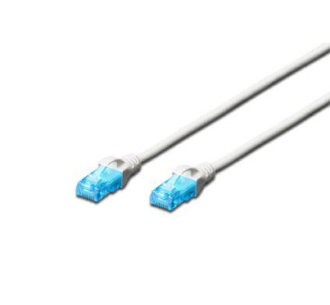 Digitus Патч-корд 0.5м, UTP, cat.5e, CCA, white Digitus (DK-1512-005/WH)