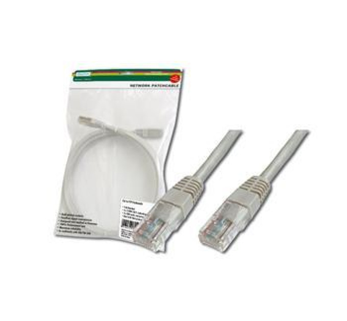 Digitus Патч-корд 1.5м, UTP, cat.5e, CU, grey Digitus (DK-1511-015)