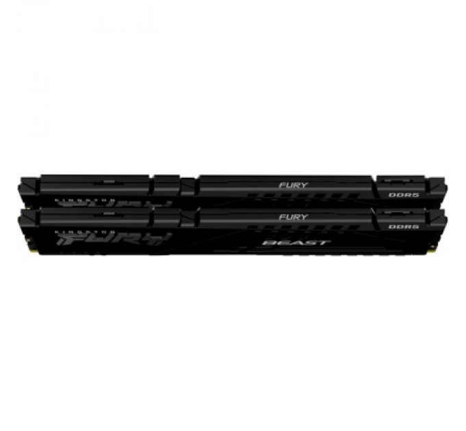 Kingston Fury (ex.HyperX) Модуль пам'яті для комп'ютера DDR5 32GB (2x16GB) 4800 MHz Beast Black Kingston Fury (ex.HyperX) (KF548C38BBK2-32)